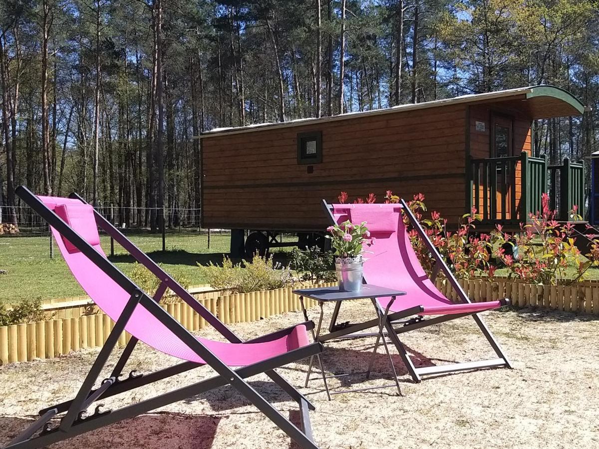 Roulottes Du Chalet Des Pins Rougeou Kültér fotó